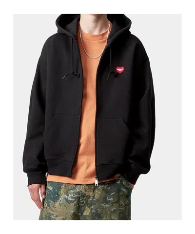 Carhartt Hooded Heart Ii Hartt Sweat Jacket In Black