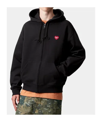 Carhartt Hooded Heart Ii Hartt Sweat Jacket In Black