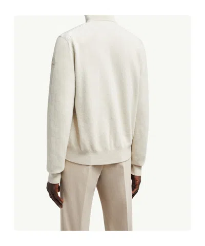 Moncler Bi-material Jacket In White