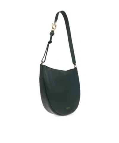 Ferragamo Medium Hobo North-south Leather Shoulder Bag In Green