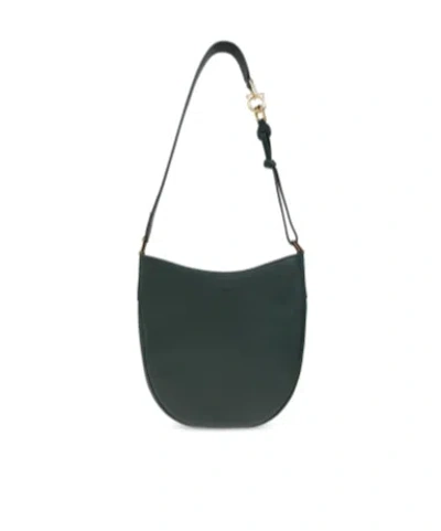 Ferragamo Medium Hobo North-south Leather Shoulder Bag In Green