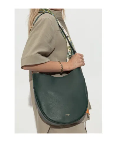 Ferragamo Medium Hobo North-south Leather Shoulder Bag In Green