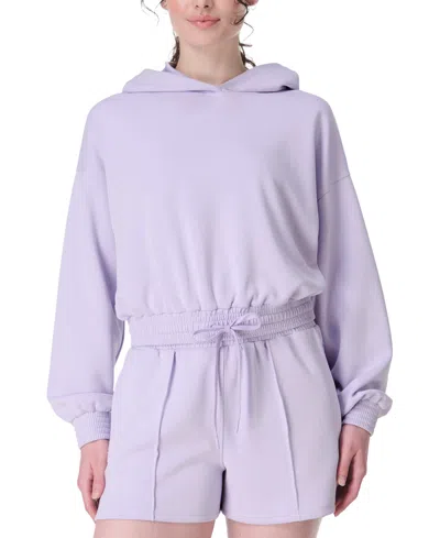 Sweaty Betty Women's Cloudweight Cropped Pullover Hoodie In Purple