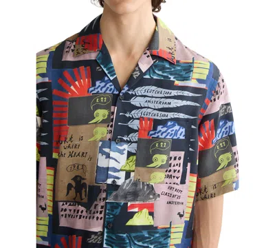 Scotch & Soda Men's Relaxed-fit Allover Patterned Shirt
