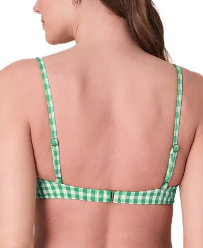 Andie Women's The Santorini Gingham Bikini Top