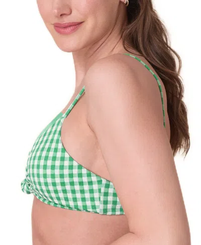 Andie Women's The Santorini Gingham Bikini Top