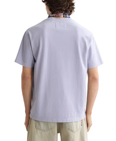 Scotch & Soda Men's Relaxed Fit Short Sleeve Crewneck Logo Graphic T-shirt In Purple