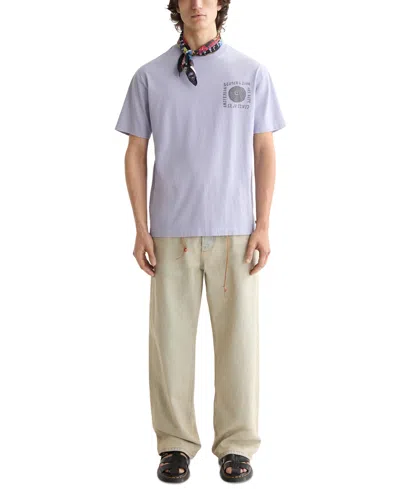 Scotch & Soda Men's Relaxed Fit Short Sleeve Crewneck Logo Graphic T-shirt In Purple