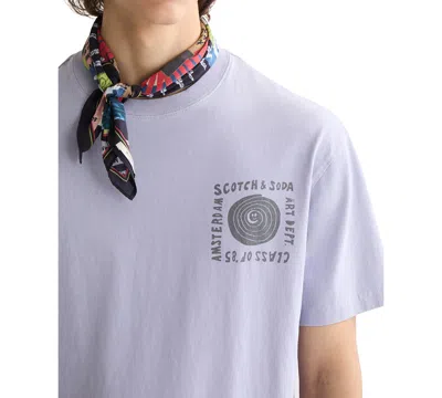 Scotch & Soda Men's Relaxed Fit Short Sleeve Crewneck Logo Graphic T-shirt In Purple