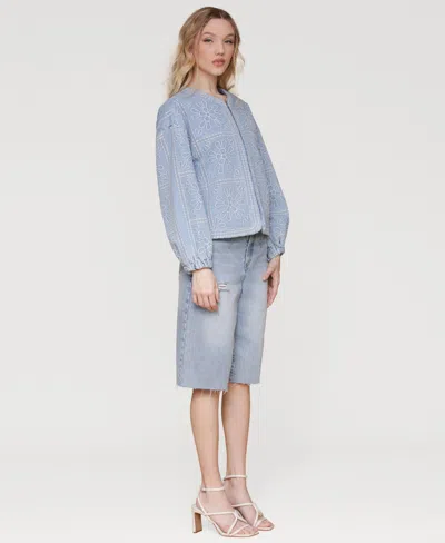 Avec Les Filles Women's Floral Embroidered Barn Jacket