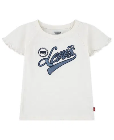Levi's Toddler Girls Flounce Raglan T-shirt In White