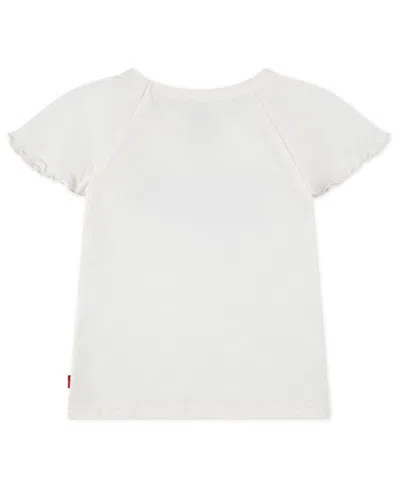 Levi's Toddler Girls Flounce Raglan T-shirt In White