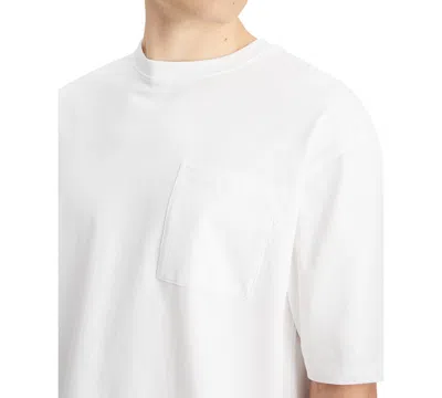 Scotch & Soda Raw Edge Cotton T-shirt In White