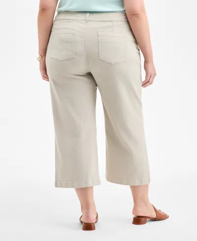 Style & Co Plus Size Wide-leg Cropped Pants, Exclusively At Macy's