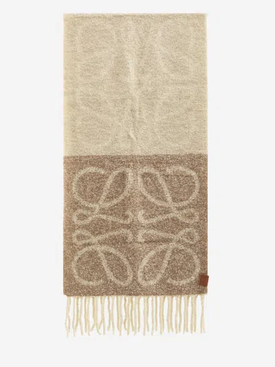 Loewe Anagram Scarf In Alpaca And Wool
