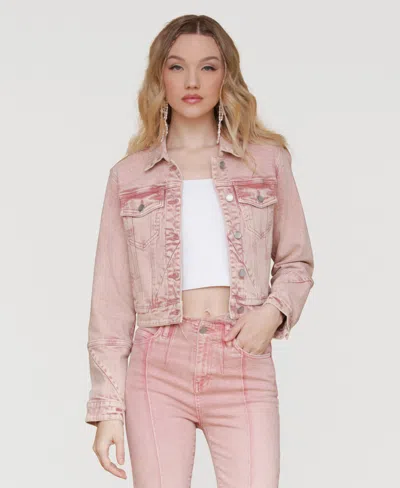 Avec Les Filles Women's Trucker Jacket In Pink