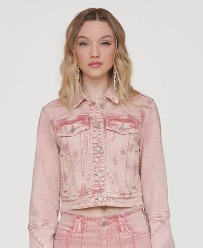 Avec Les Filles Women's Trucker Jacket In Pink