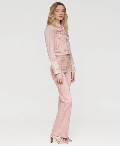 Avec Les Filles Women's Trucker Jacket In Pink