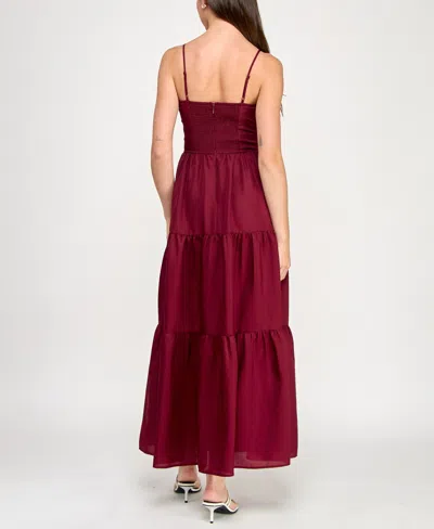 Trixxi Juniors' Tiered Keyhole Fit & Flare Dress