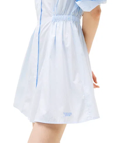 Tommy Jeans Women's Pinstripe Tie-back Shirtdress