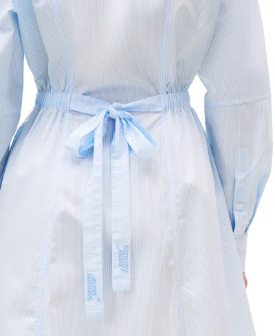 Tommy Jeans Women's Pinstripe Tie-back Shirtdress