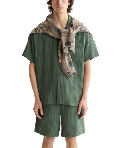 Scotch & Soda Regular Fit Tonal Striped Bermuda Shorts