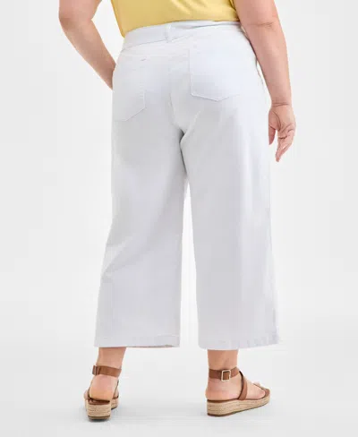 Style & Co Plus Size Wide-leg Cropped Pants, Exclusively At Macy's
