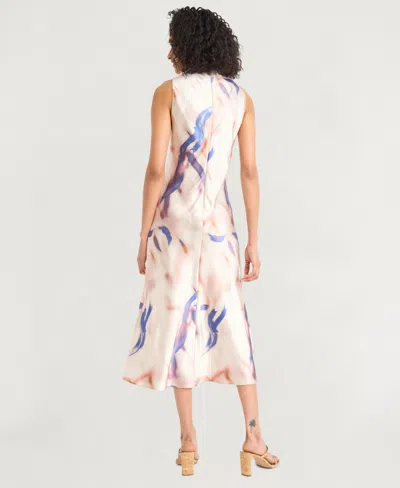 Luxely Women's Printed High-neck Sleeveless Dress