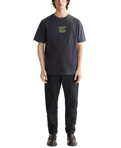 Scotch & Soda Men's Relaxed Fit Short Sleeve Crewneck Art Class Graphic T-shirt In Black