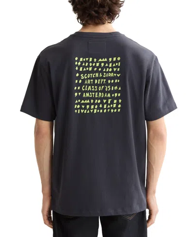 Scotch & Soda Men's Relaxed Fit Short Sleeve Crewneck Art Class Graphic T-shirt In Black