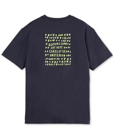 Scotch & Soda Men's Relaxed Fit Short Sleeve Crewneck Art Class Graphic T-shirt In Black