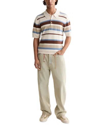 Scotch & Soda Regular Fit Striped Knit Polo In Multi
