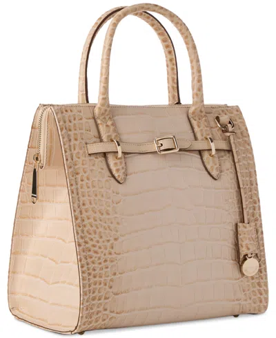 Brahmin Caroline Leather Satchel In Gray