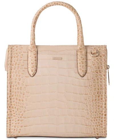 Brahmin Caroline Leather Satchel In Gray