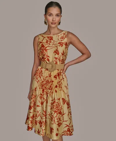 Donna Karan Women's Belted A-line Dress