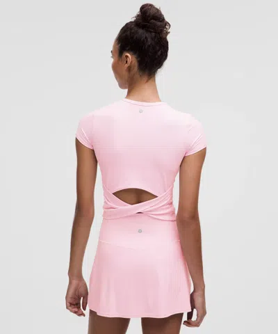 Lululemon All It Takes Back-twist Ribbed Short-sleeve Shirt