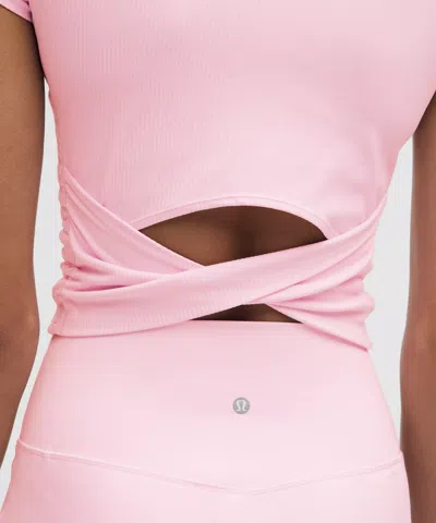 Lululemon All It Takes Back-twist Ribbed Short-sleeve Shirt