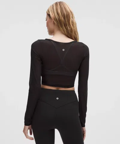 Lululemon Mesh Wrap-front Long-sleeve Shirt
