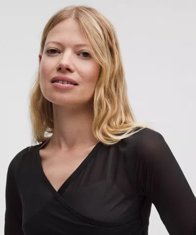 Lululemon Mesh Wrap-front Long-sleeve Shirt