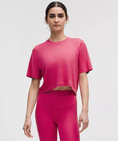 Lululemon Swiftly High-low Cropped Short-sleeve Shirt