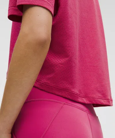Lululemon Swiftly High-low Cropped Short-sleeve Shirt