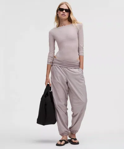Lululemon Wundermost Ultra-soft Nulu Mesh Boatneck Long-sleeve Bodysuit