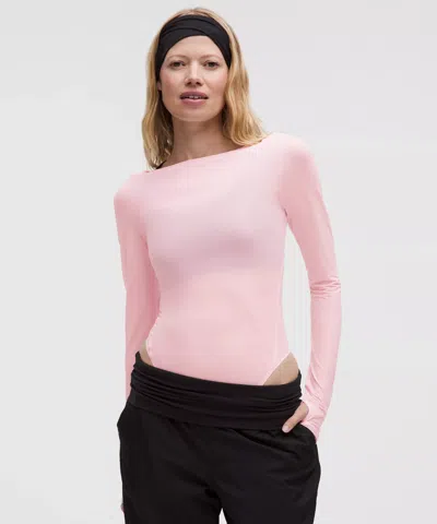 Lululemon Wundermost Ultra-soft Nulu Mesh Boatneck Long-sleeve Bodysuit