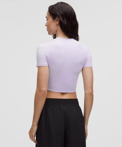 Lululemon Wundermost Ultra-soft Nulu Crewneck Cropped T-shirt