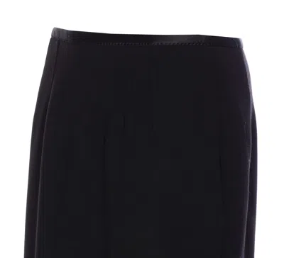 Dolce & Gabbana Black Stretch Wool Blend Skirt In Black