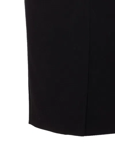 Dolce & Gabbana Black Stretch Wool Blend Skirt In Black