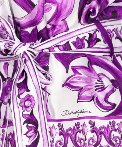 Dolce & Gabbana Blouse Silk Shirt In Purple