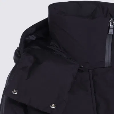 Herno Long Length Quilted Hooded Down Jacket In Black