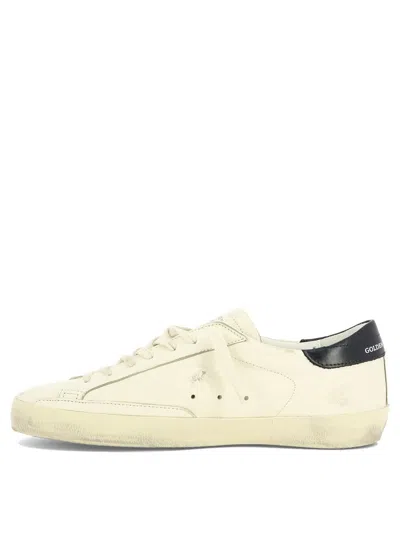 Golden Goose Dark Blue Superstar Sneakers In White