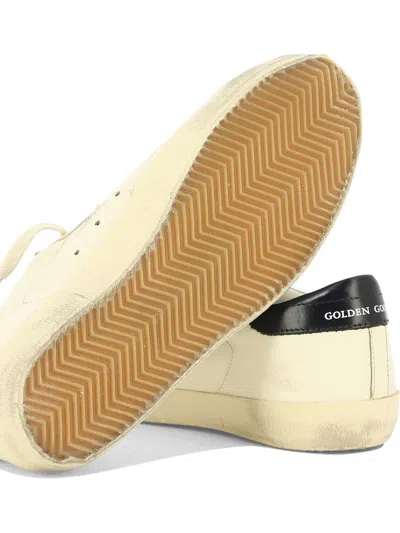 Golden Goose Dark Blue Superstar Sneakers In White